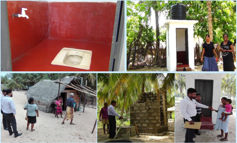 Provide toilets facilities for the fisheries community members at Kandakuliya, Kalpitiya (2018)